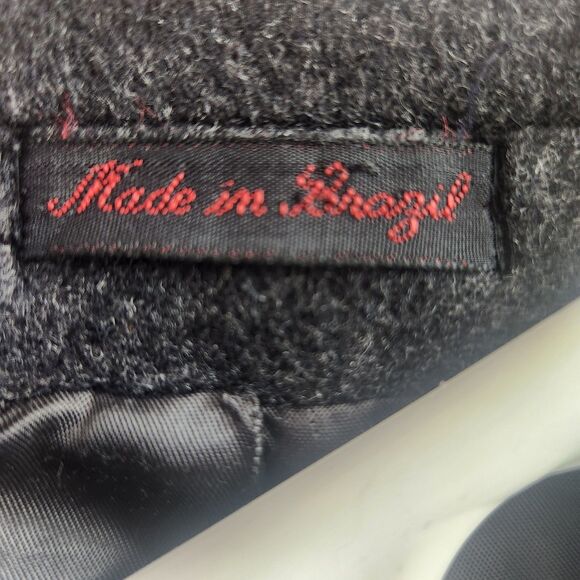 Maitland Of England-VTG-Wool/Cashmere-Charcoal Gray OverCoat-L-Old Money-Flawed - Picture 11 of 13